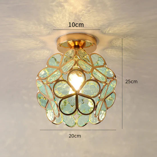 Zyvia Luxury Glass Flower Ceiling Lamp