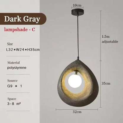 Auralessa Japanese Wabi Sabi Pendant Lamp with Minimalist Design