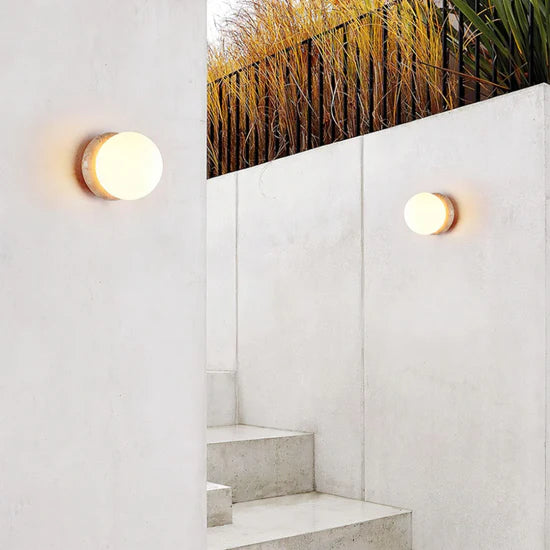Arsen Travertine Waterproof Outdoor Wall Lamp