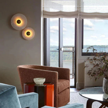 Vivia Round LED Wall Lamp from Albast in Scandinavian Style