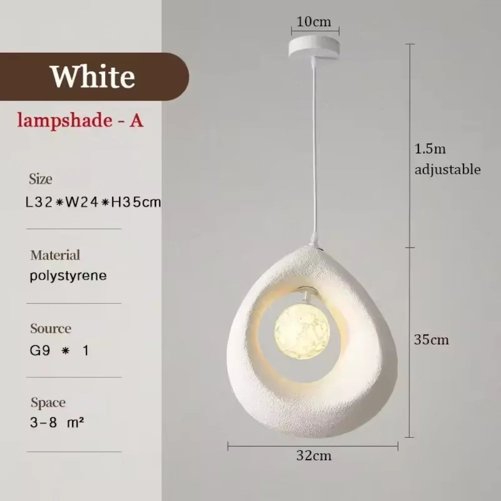 Auralessa Japanese Wabi Sabi Pendant Lamp with Minimalist Design