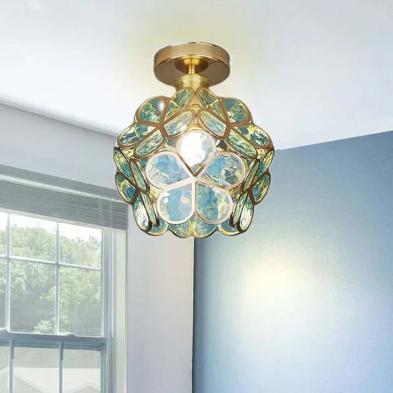 Zyvia Luxury Glass Flower Ceiling Lamp