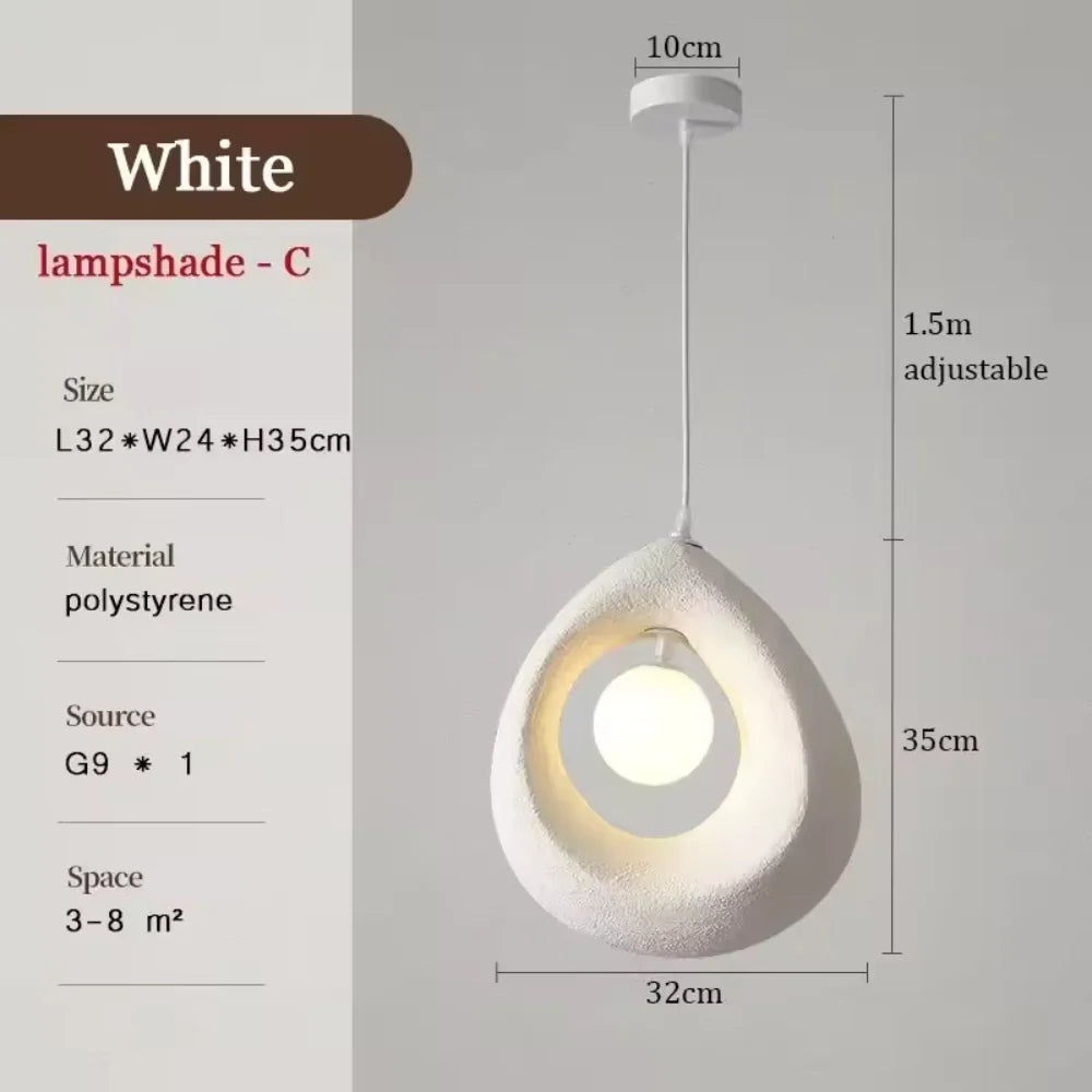 Auralessa Japanese Wabi Sabi Pendant Lamp with Minimalist Design
