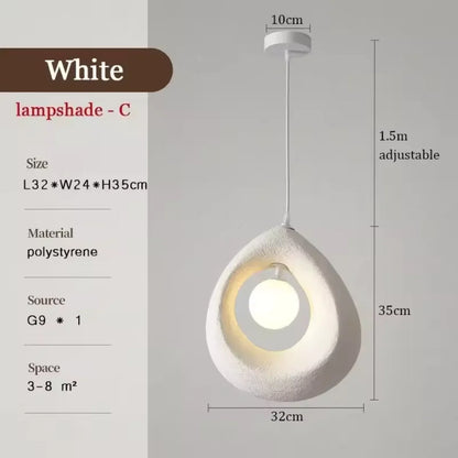 Auralessa Japanese Wabi Sabi Pendant Lamp with Minimalist Design