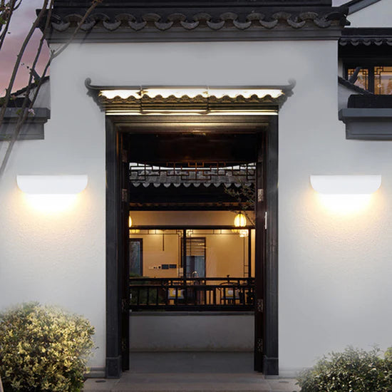 Astoria Modern Curved Outdoor Wall Lamp