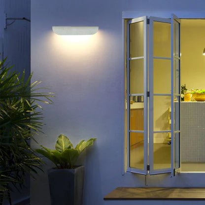 Astoria Modern Curved Outdoor Wall Lamp