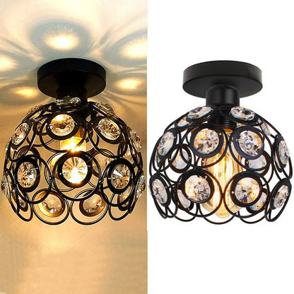 Velara Modern Luxury Round LED Ceiling Lamp Made of Crystal Glass