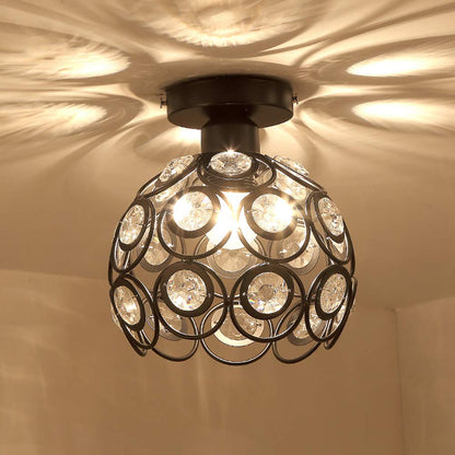 Velara Modern Luxury Round LED Ceiling Lamp Made of Crystal Glass