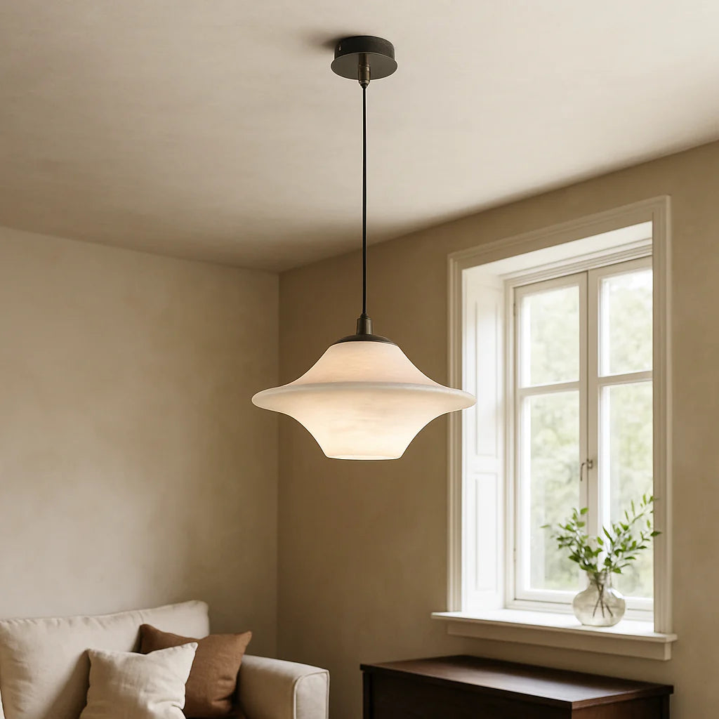 Zenithra Minimalist Pendant Lamp made of Natural Marble