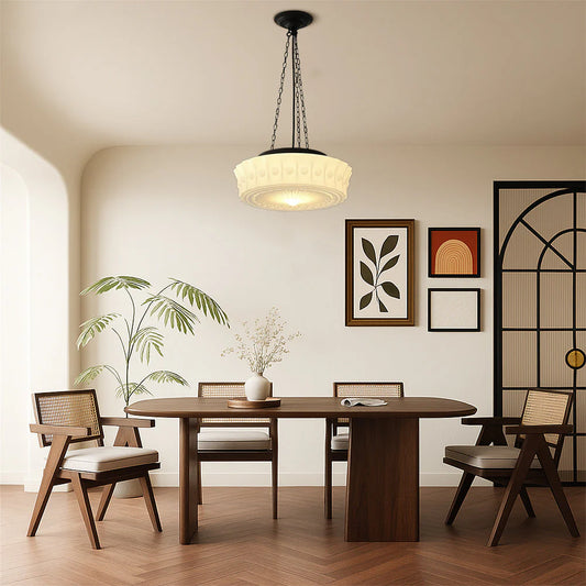 Thalessia Milky White Pendant Lamp in Minimalist Design