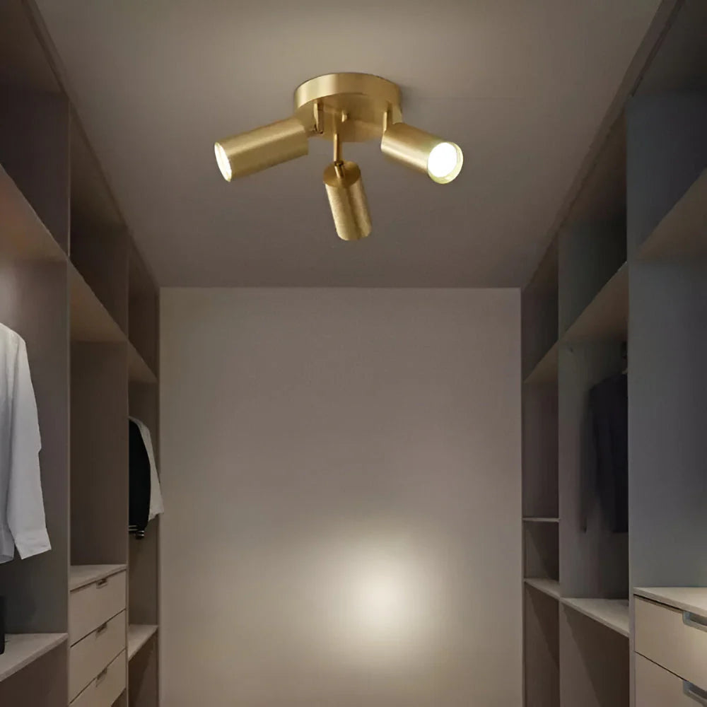 Tessera Brass LED Ceiling Lamp Modern Design