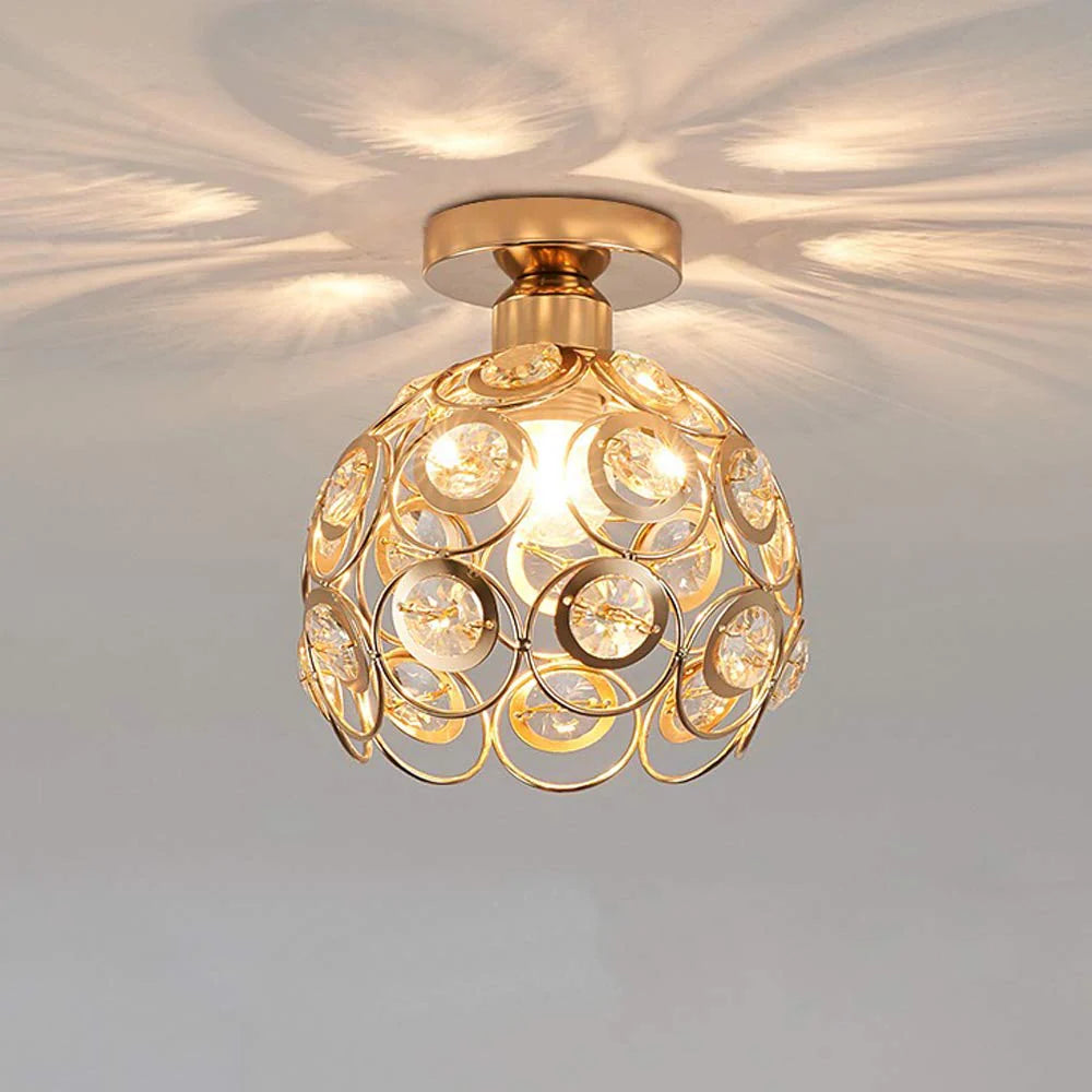 Velara Modern Luxury Round LED Ceiling Lamp Made of Crystal Glass