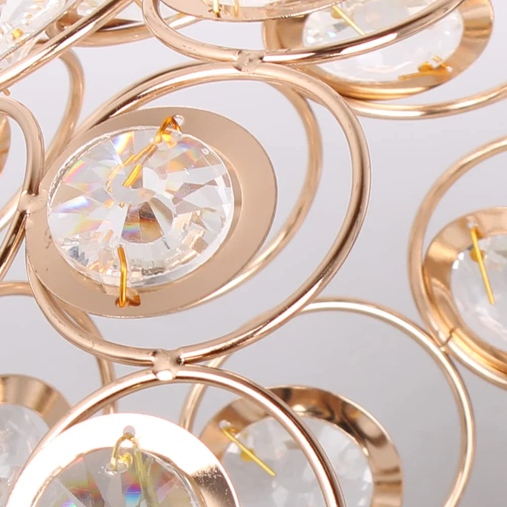 Velara Modern Luxury Round LED Ceiling Lamp Made of Crystal Glass