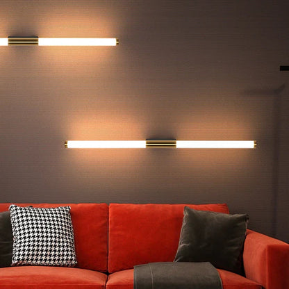 Veralyn Modern Gold-Colored LED Wall Lamp Rod Shape