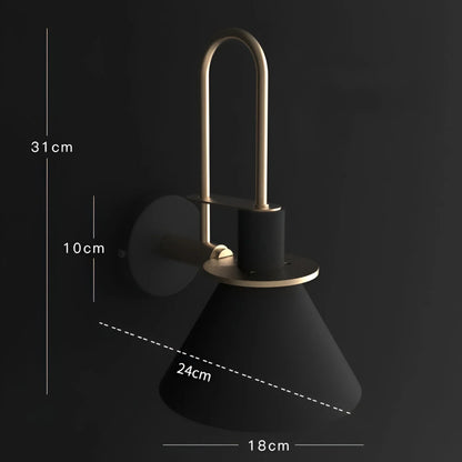 Zoralia Postmodern LED Wall Lamp with Trumpet-Shaped Design