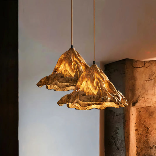 Cirenna Artistic Resin Pendant Lamp with Volcanic Design