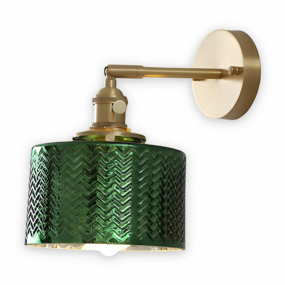 Olyviae Adjustable LED Wall Lamp with Ribbed Glass