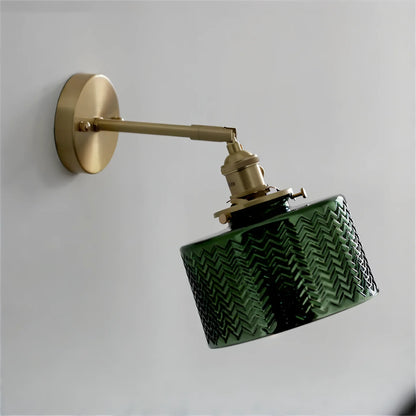 Olyviae Adjustable LED Wall Lamp with Ribbed Glass