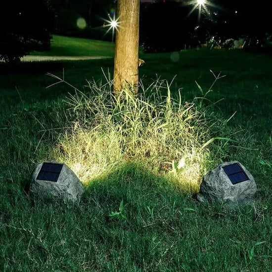 Aureline Solar Outdoor Stone Look Lamp