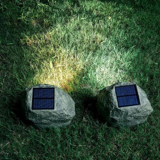 Aureline Solar Outdoor Stone Look Lamp