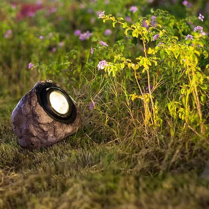 Aureline Solar Outdoor Stone Look Lamp