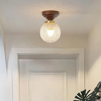 Evona Retro Crystal Glass Ceiling Lamp
