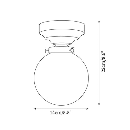 Evona Retro Crystal Glass Ceiling Lamp