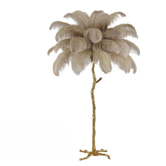 Nocturna Luxury Standing Floor Lamp with Feathers