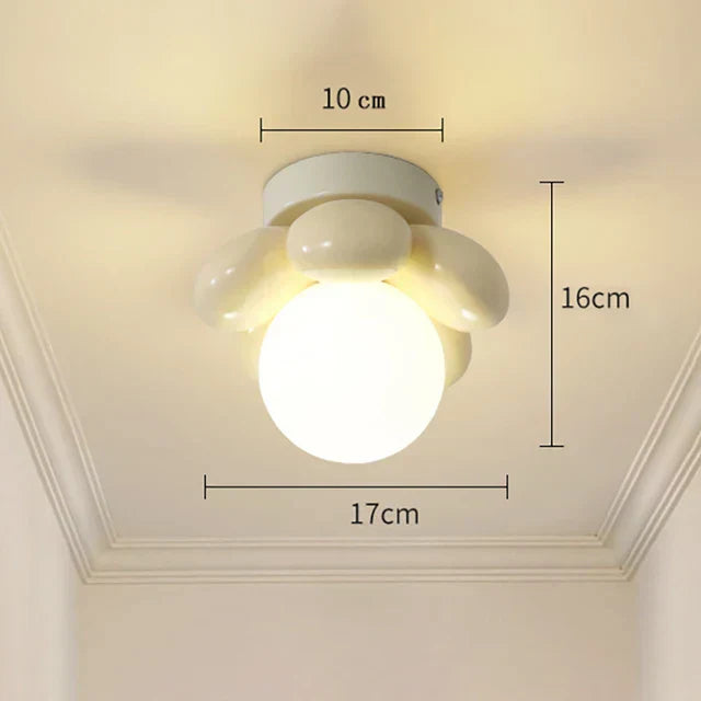 Thalora Scandinavian Flower Glass Ceiling Lamp