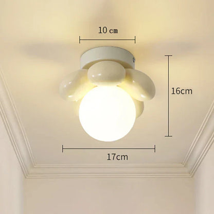 Thalora Scandinavian Flower Glass Ceiling Lamp