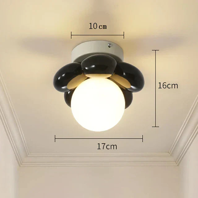 Thalora Scandinavian Flower Glass Ceiling Lamp