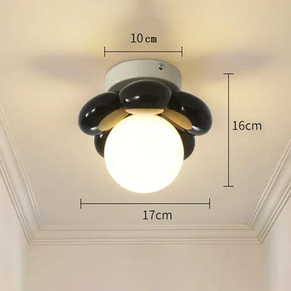 Thalora Scandinavian Flower Glass Ceiling Lamp