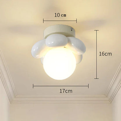 Thalora Scandinavian Flower Glass Ceiling Lamp