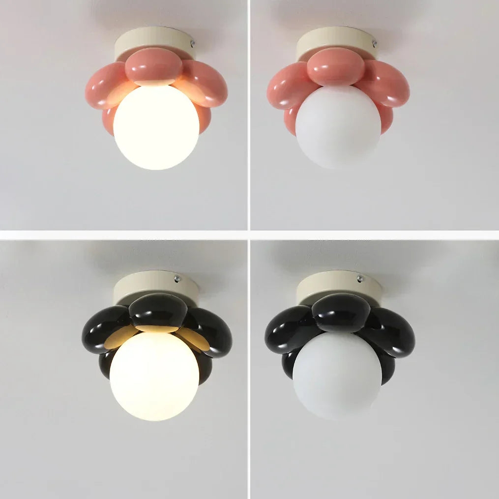 Thalora Scandinavian Flower Glass Ceiling Lamp