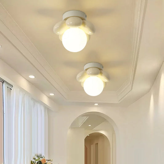 Thalora Scandinavian Flower Glass Ceiling Lamp