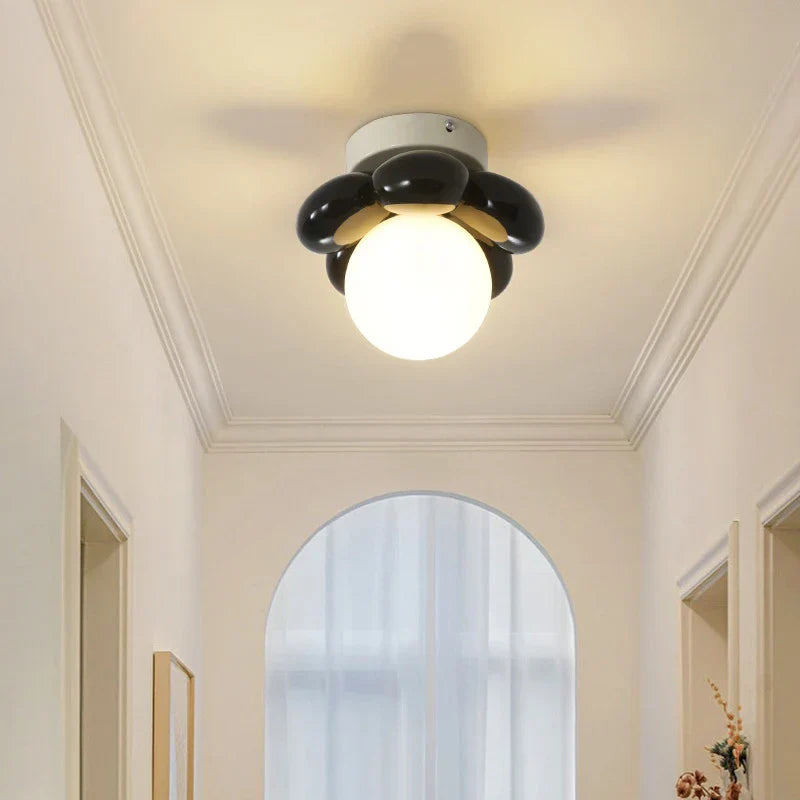 Thalora Scandinavian Flower Glass Ceiling Lamp