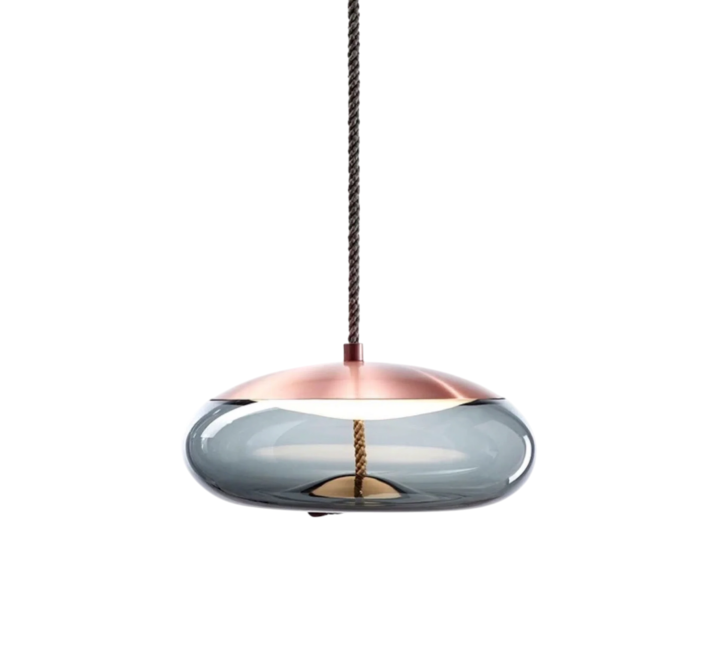 Isolara Rose Gold Pendant Lamp with Rope Accent