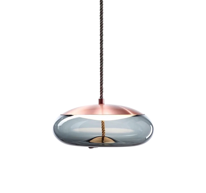 Isolara Rose Gold Pendant Lamp with Rope Accent