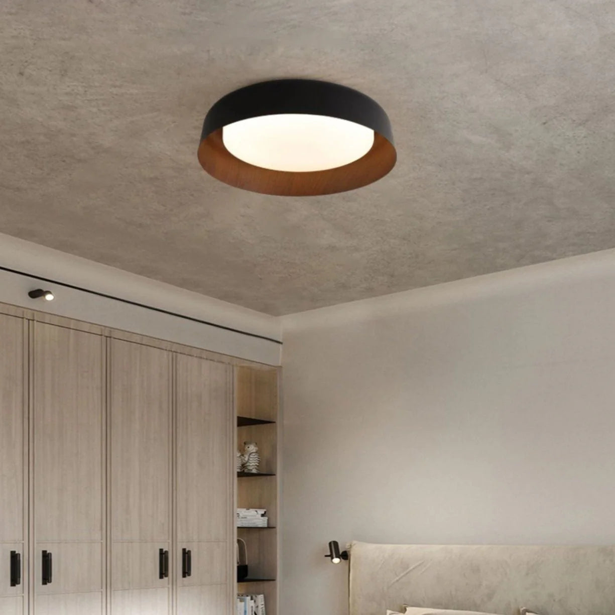 Virelia Wood Look Wabi Sabi LED Ceiling Lamp