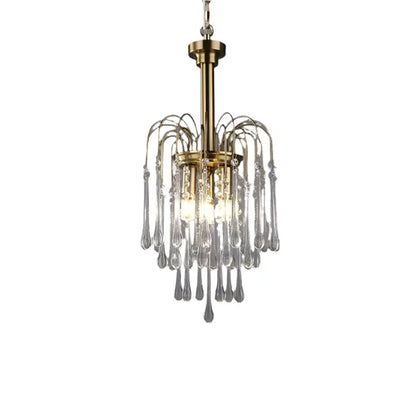 Phoena Crystal Glass Brass Chandelier