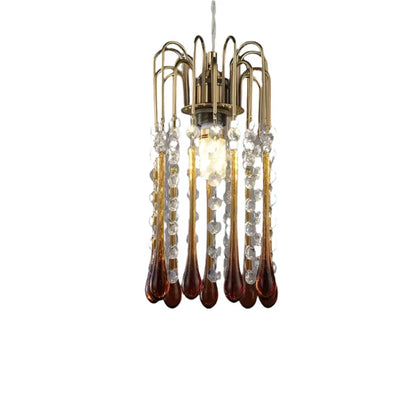 Phoena Crystal Glass Brass Chandelier