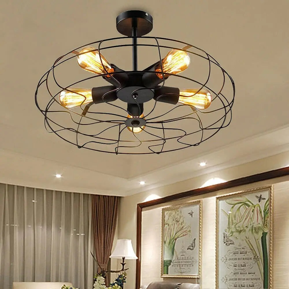 Helia Retro Cage Ceiling Lamp