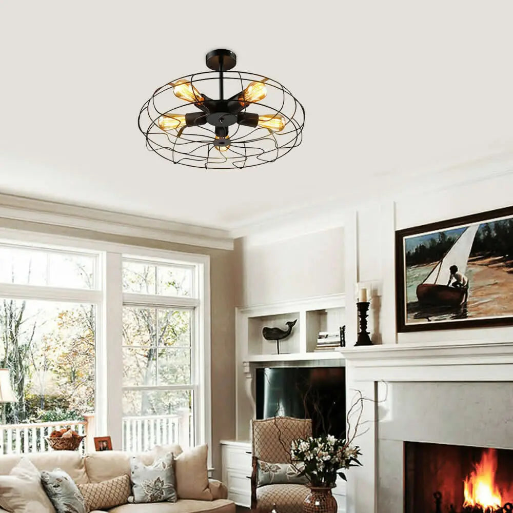 Helia Retro Cage Ceiling Lamp