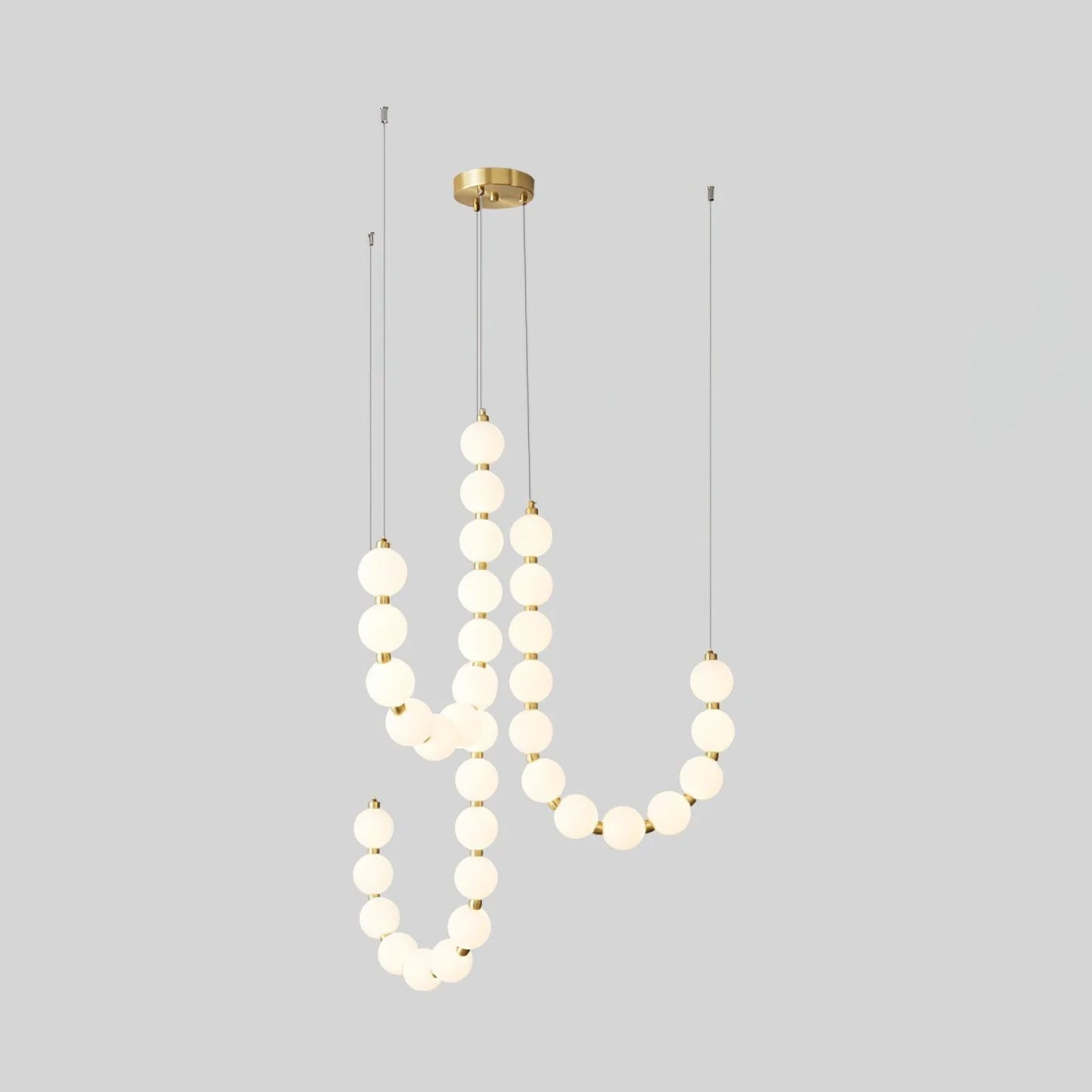 Tessara Brass Acrylic Chandelier