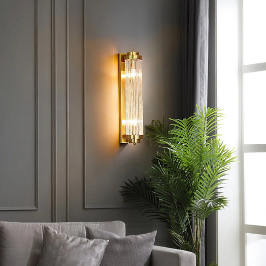 Elarisca Vintage Glass Wall Lamp with LED in Retro Style