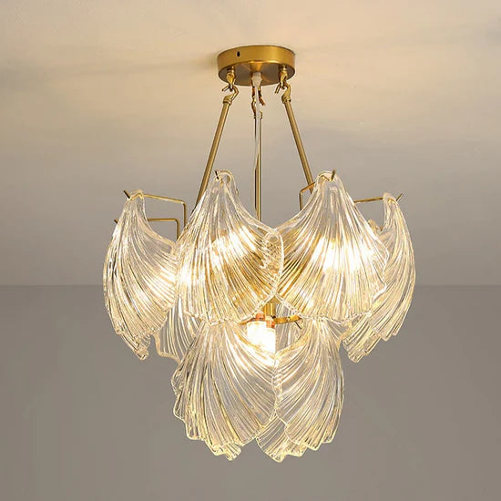 Valena - Shell Chandelier of Glass and Metal