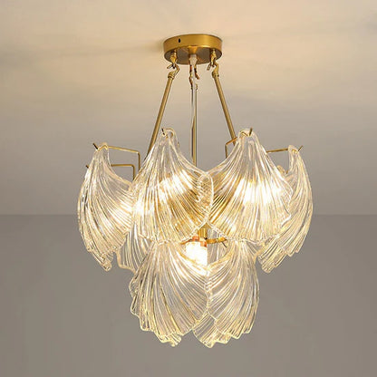 Valena - Shell Chandelier of Glass and Metal