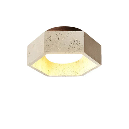 Albora Wabi Sabi Travertine LED Ceiling Lamp