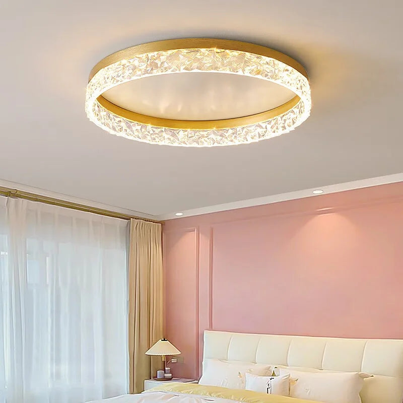 Evara Nordic Crystal LED Ceiling Lamp