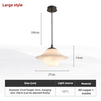 Zenithra Minimalist Pendant Lamp made of Natural Marble